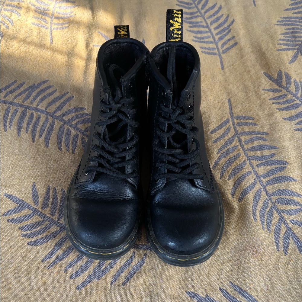 Dr. Martens Black Leather Combat Boots